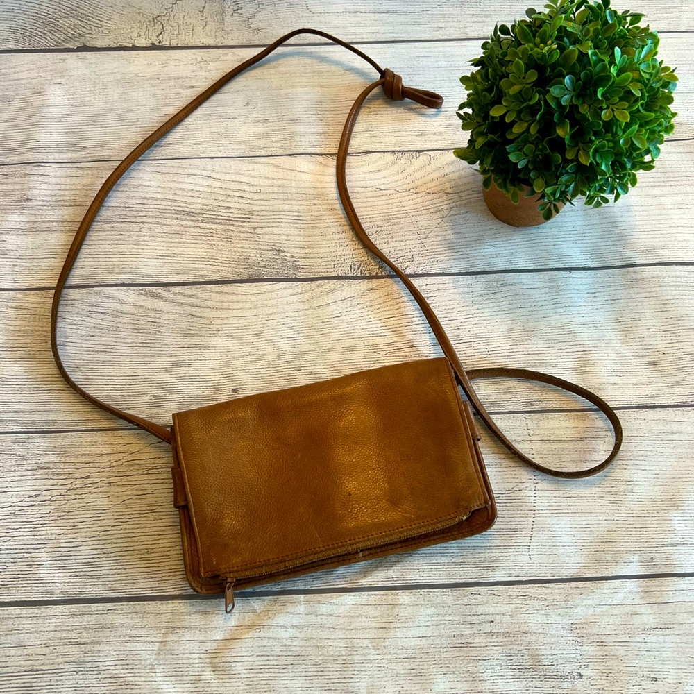Fossil Brown Leather Crossbody Bag